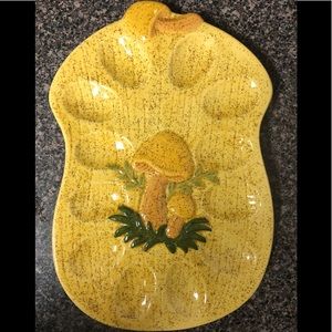 Vintage Mushroom Egg platter dish